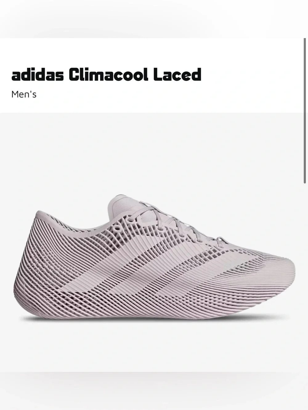NWT Unisex Adidas ClimaCool laced shoes